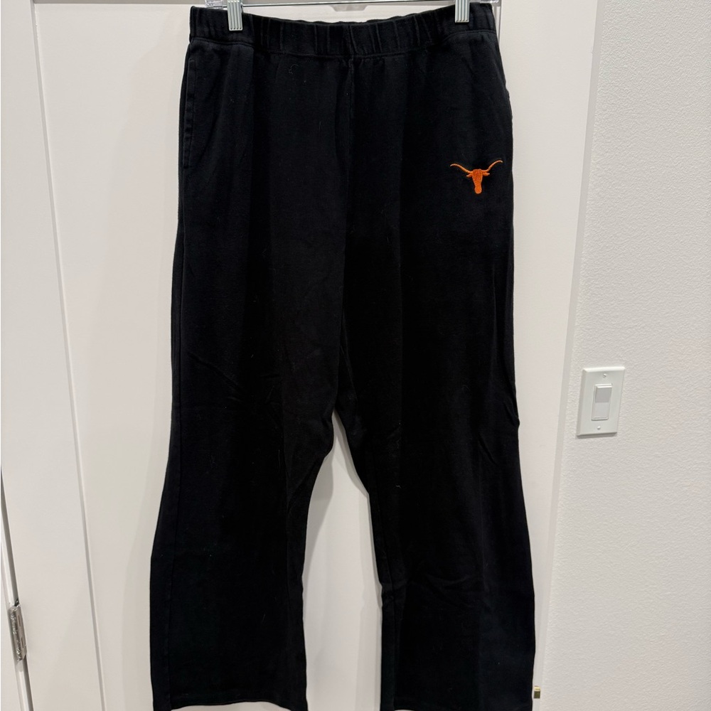 Black Sweatpants with Orange Texas Longhorn Logo